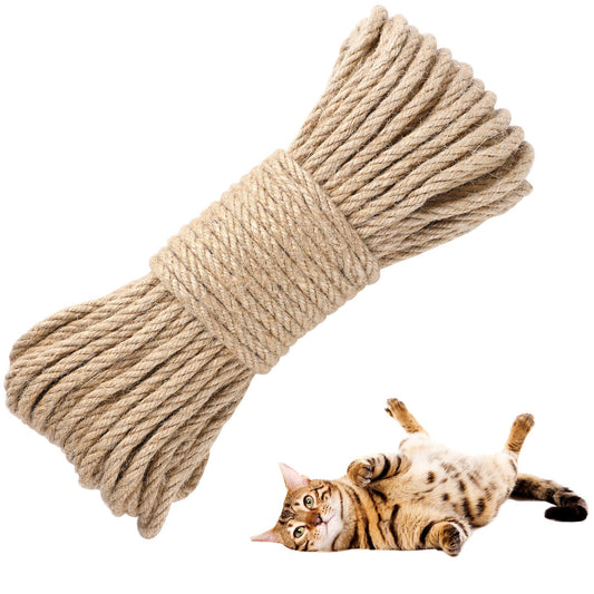 Naturalna lina sizalowa dla kota 6 mm – 30 m do drapaka