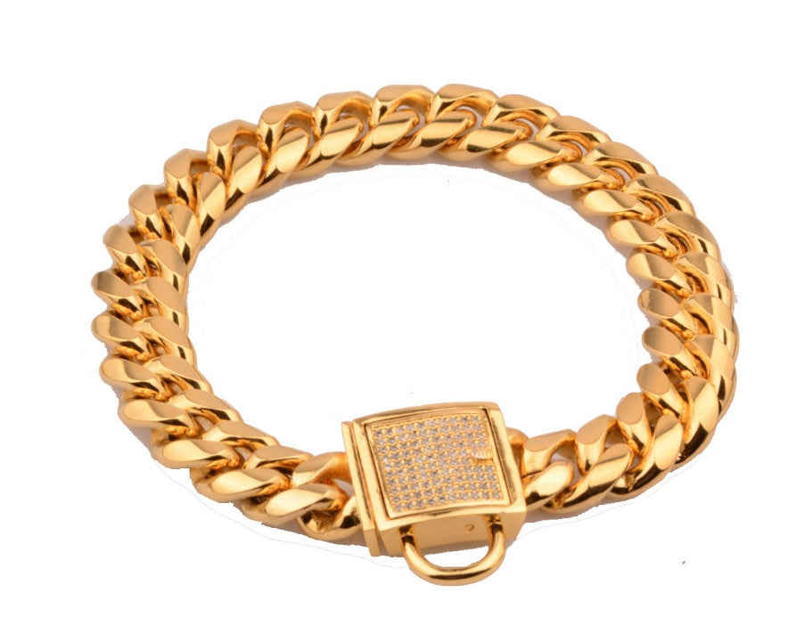 Luksusowa Obroża dla Psa w Stylu Gold Chain – Moc, Styl i Prestiż