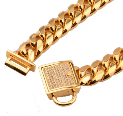 Luksusowa Obroża dla Psa w Stylu Gold Chain – Moc, Styl i Prestiż