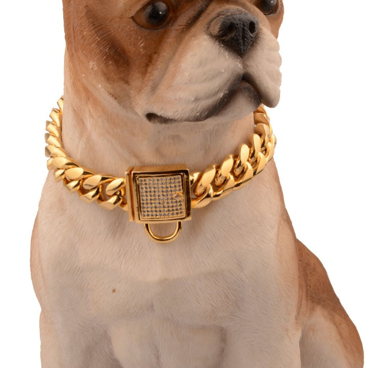 Luksusowa Obroża dla Psa w Stylu Gold Chain – Moc, Styl i Prestiż