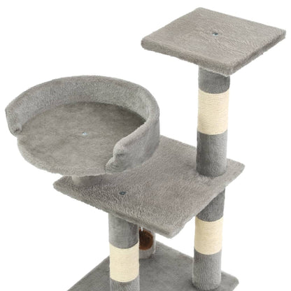 Drapak dla kota z legowiskiem i zabawką – 65 cm