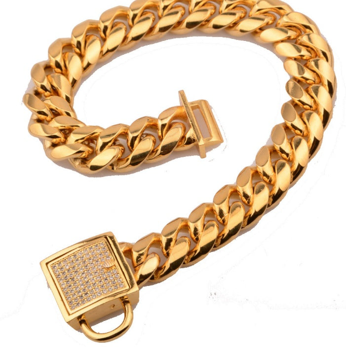 Luksusowa Obroża dla Psa w Stylu Gold Chain – Moc, Styl i Prestiż