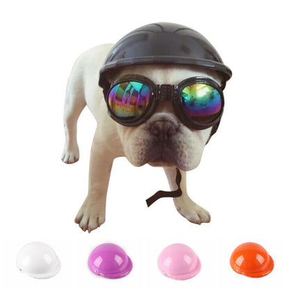 Stylowy kask dla psa + okulary przeciwsłoneczne  | Twój pupil jak prawdziwy boss!