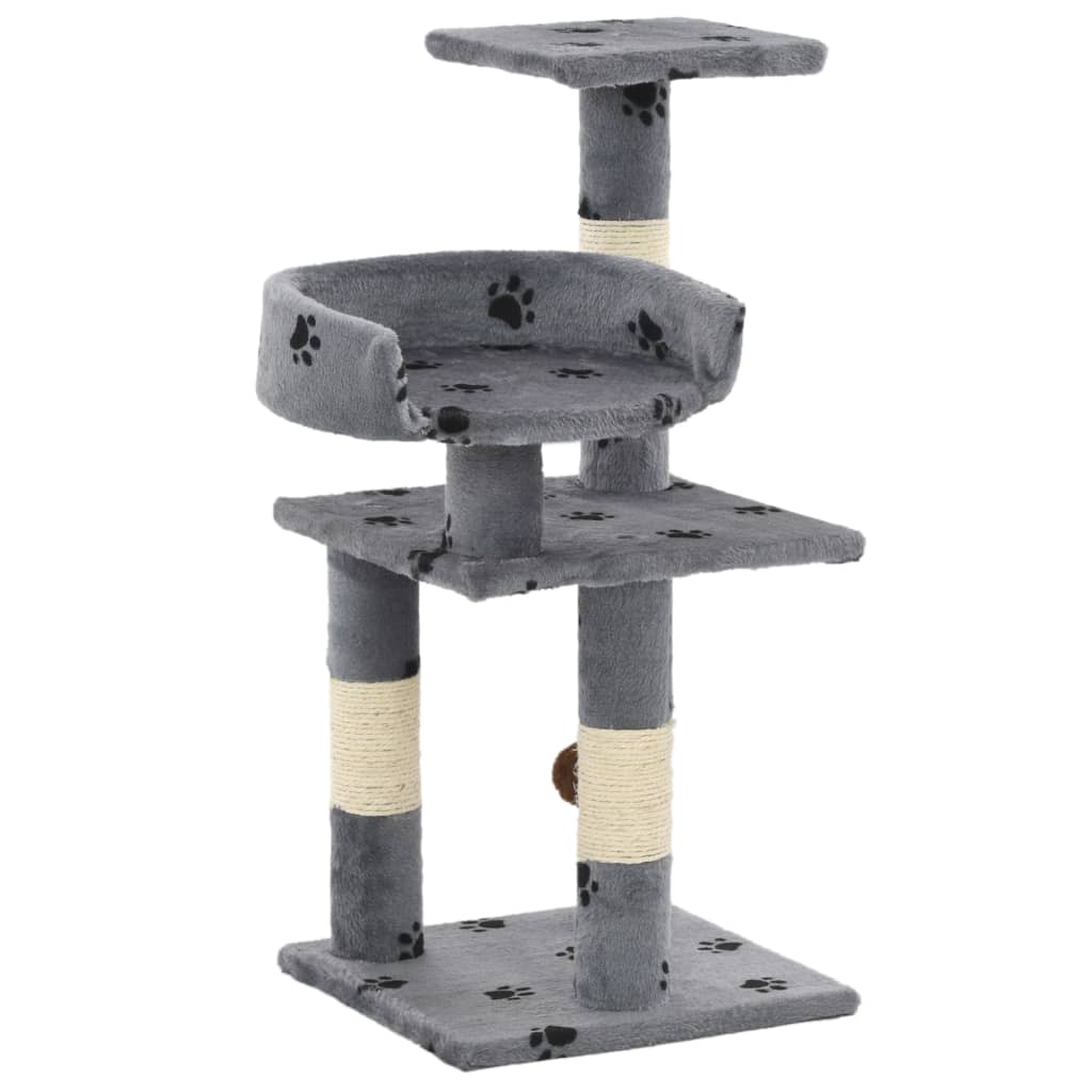 Drapak dla kota z legowiskiem i zabawką – 65 cm